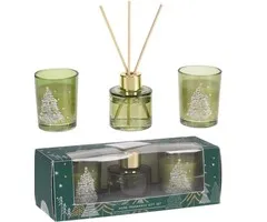 Kerst geurset Dennenboom 3 delig