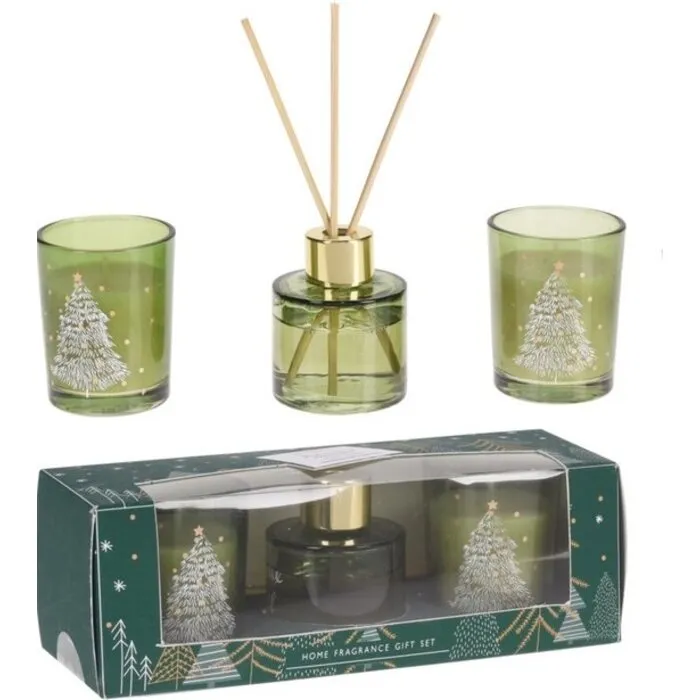 Kerst geurset Dennenboom 3 delig