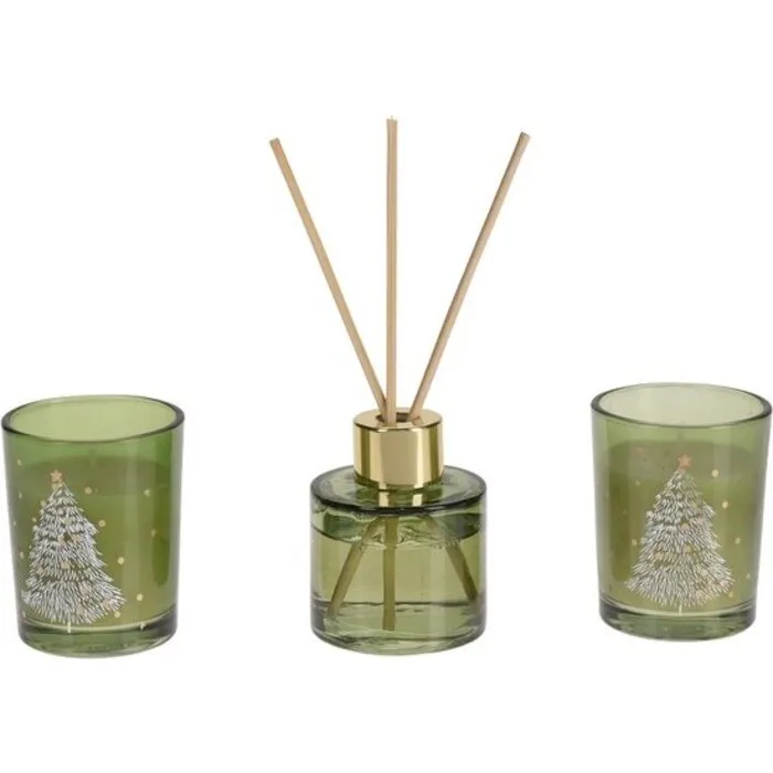 Kerst geurset Dennenboom 3 delig