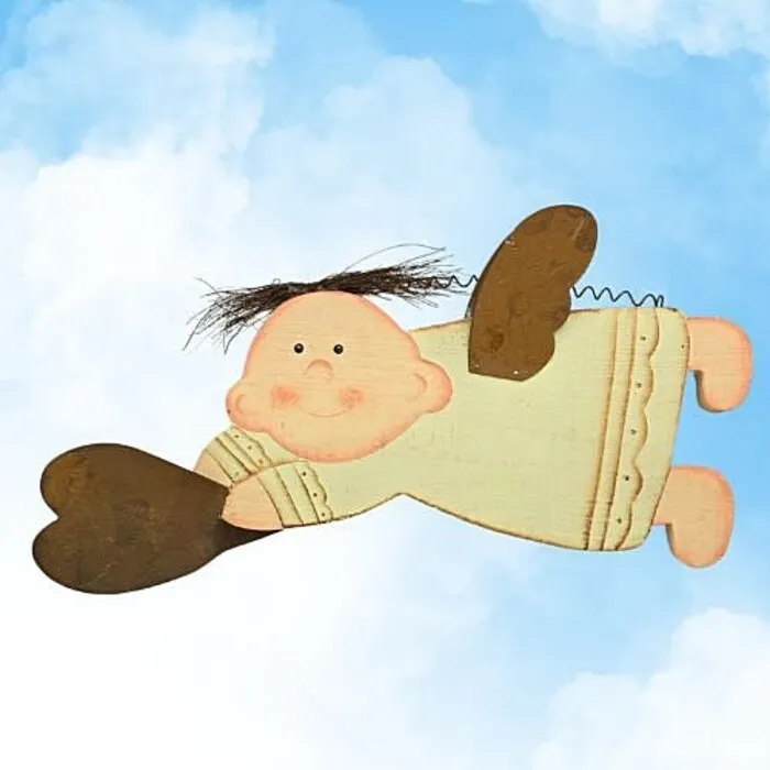 Beschermengel Groot Hout – 38 x 18 cm