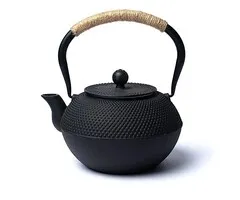Tetsubin gietijzeren 1,2 liter theepot zwart (zonder coating)