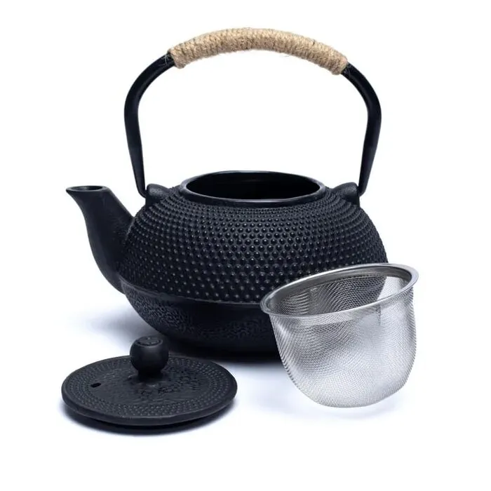 Tetsukyusu geëmailleerde 0,6 liter theepot zwart