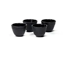Japanse stijl geëmailleerde theekopjes set van 4