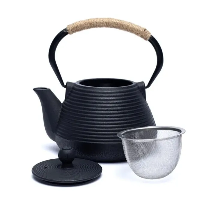 Tetsukyusu geëmailleerde 1,0 liter theepot zwart