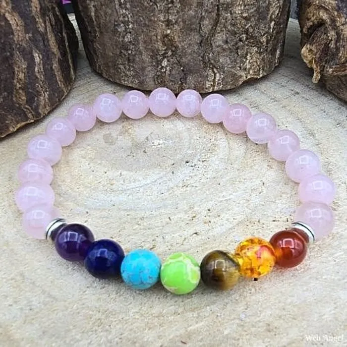 Chakra armband Rozekwarts