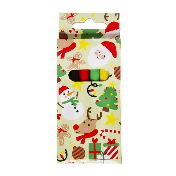 Kleurpotloden kerst 6 stuks
