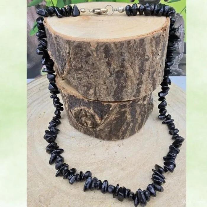 Splitketting Zwarte Toermalijn – 45 cm