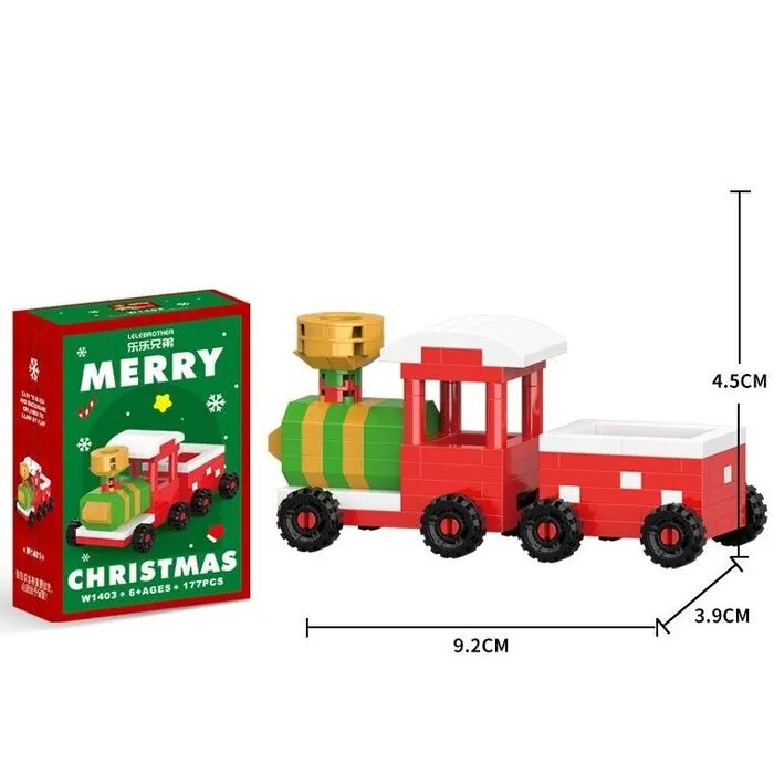 Bouwblokjes kerst trein