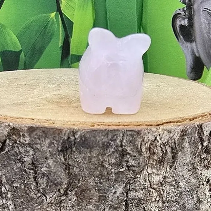 Rozenkwarts Edelsteen Varkentje – Ca. 2 cm