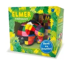 Elmer boek en knuffel cadeauset