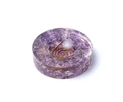 Orgoniet edelsteenbol houder amethist