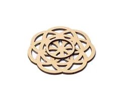 Edelsteenbol houder seed of life