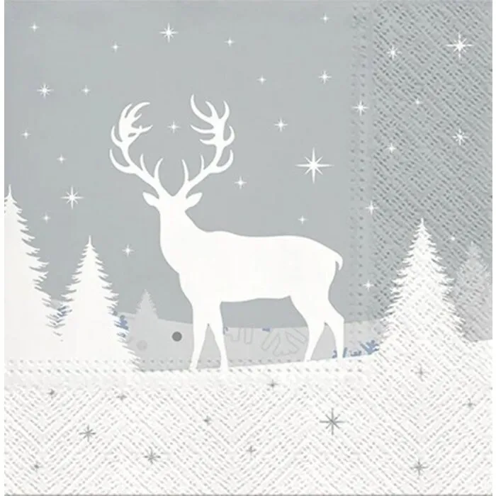 Servetten met rendier 33 x 33 cm