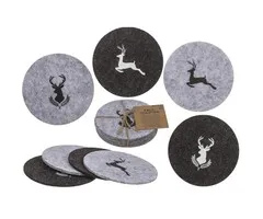 Vilten onderzetters rendier