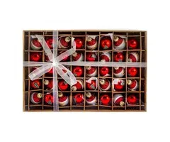 Kerstballen kerstman kerstboom Mini 40 stuks