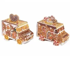 Kerst bus doosje  in peperkoek Biscuits disign