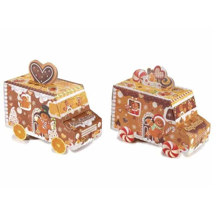 Kerst bus doosje  in peperkoek Biscuits disign