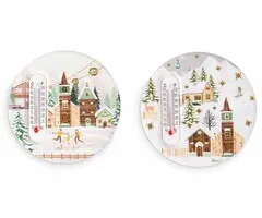 Keramische kerst magneet met thermometer