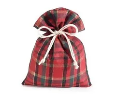 Kerstzakje tartanstof