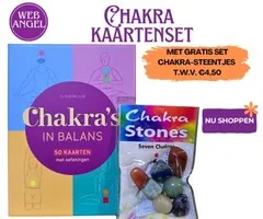 Chakra's in balans - kaartenset - Nu tijdelijk met gratis chakra steentjes