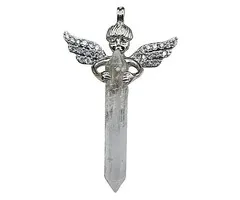 Engel met Dubbeleinder Bergkristal Hanger