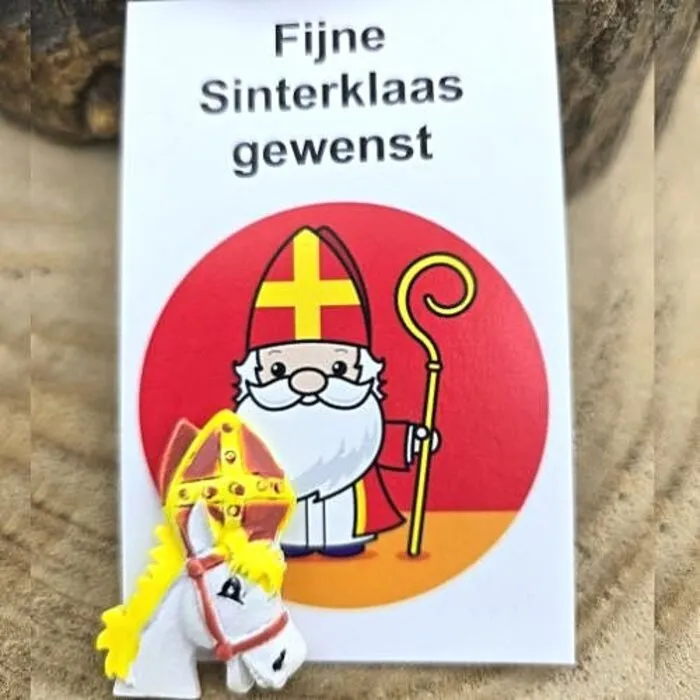 Sinterklaas Kaartje met Paarddecoratie