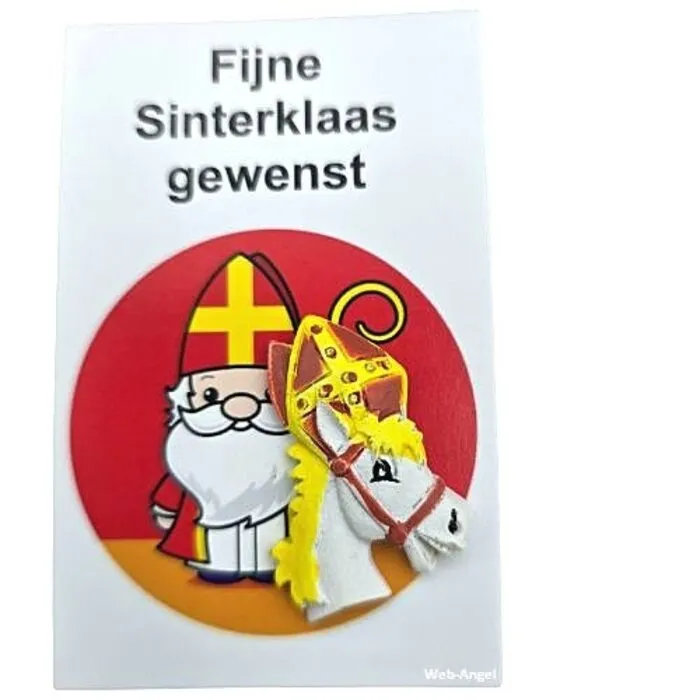 Sinterklaas Kaartje met Paarddecoratie