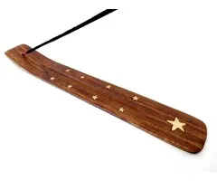 Traditioneel houten wierook plankje Ster
