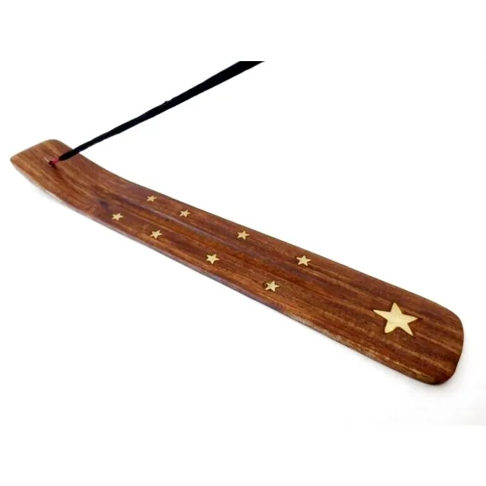 Traditioneel houten wierook plankje Ster