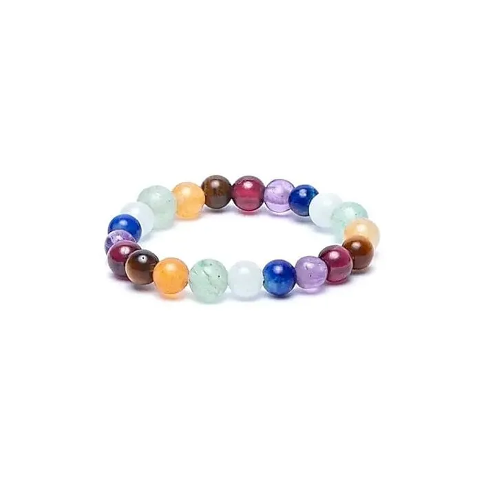 Ring 7 chakra stenen elastisch