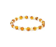 Armband amber/citrien elastisch