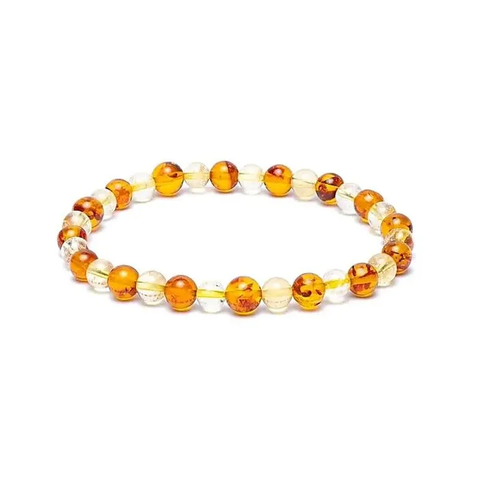 Armband amber/citrien elastisch