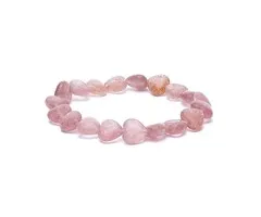 Armband aardbeienkwarts elastisch hartvormig
