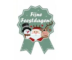 Cadeausticker Kerst groen10 stuks