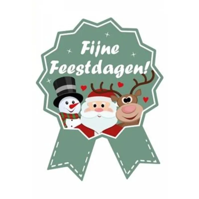 Cadeausticker Kerst groen10 stuks
