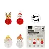 Hanger Kerst Honingraat - set van 4