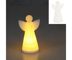 LED-engel wit 13 cm hoog