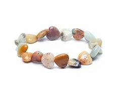 Armband amazoniet elastisch hartvormig