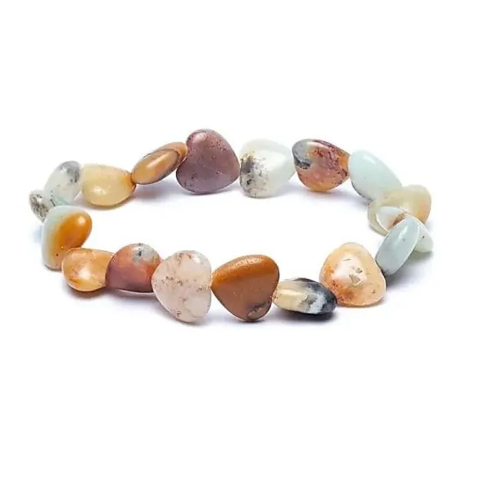 Amazoniet Armband Hartvormige Edelstenen | Elastisch