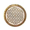 Flower of life wierookhouder rond gouden decoratie