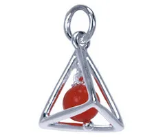 Zilver hanger Carneool piramide