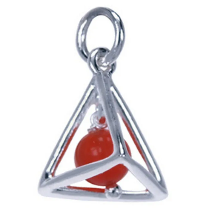 Zilver hanger Carneool piramide