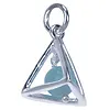 Zilver hanger Larimar piramide