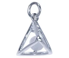 Zilver hanger maansteen piramide