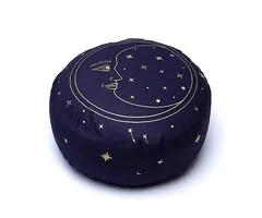 Meditatiekussen maan donkerblauw biokatoen