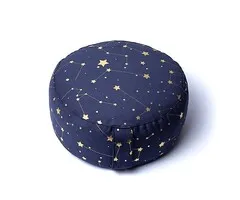 Meditatiekussen sterrenhemel donkerblauw biokatoen