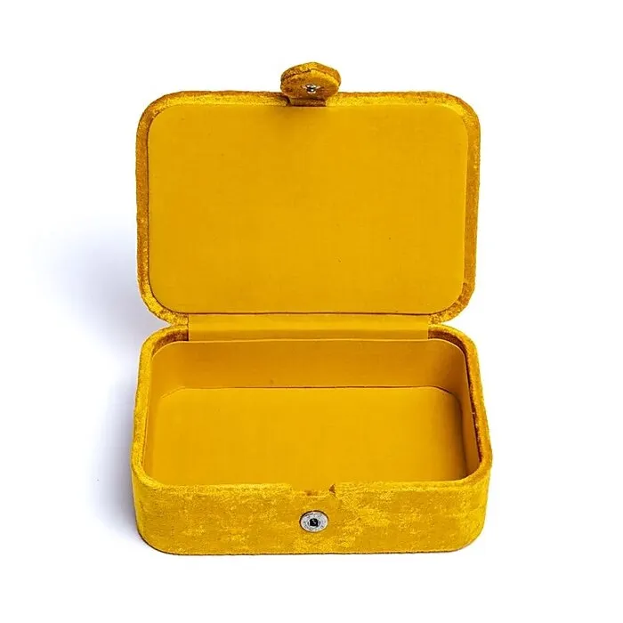 Sieraden Tarotdoos Fluweel Geel met Zon - Luxe Doos