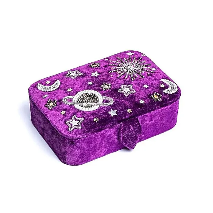 Sieraden Tarotdoos Fluweel Paars Galaxy - Luxe Doos