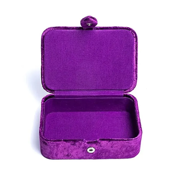 Sieraden / tarotdoos fluweel paars met galaxy