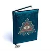 Notitieboek fluweel petrol met tarot oog
